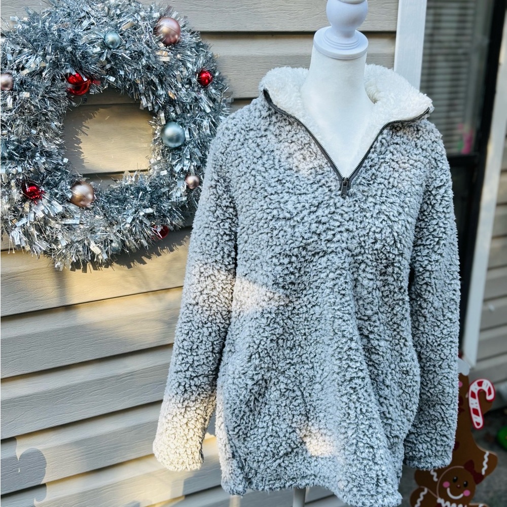 Love Tree Soft Gray Teddy Jacket